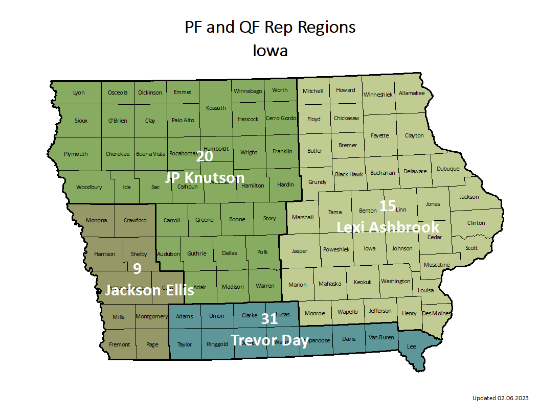 Regional Field Rep Coverage Map